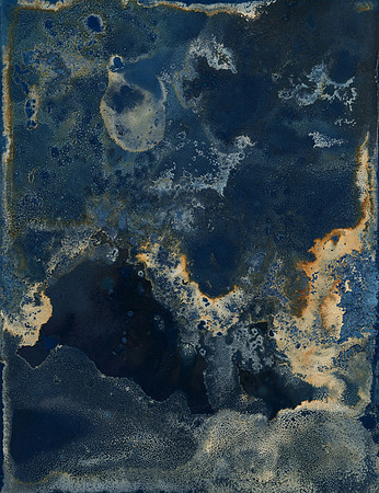 Unwashed Experimental Wet Cyanotype