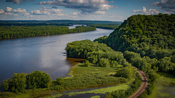 Eagle Rock Overlooking the Mississippi