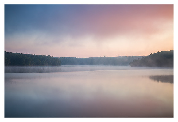 Misty Watercolor Sunrise - Geode State Park